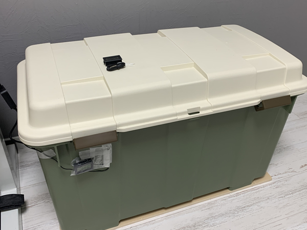 大型容器でシマミミズを室内飼育する