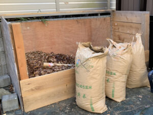 自宅の堆肥場の様子